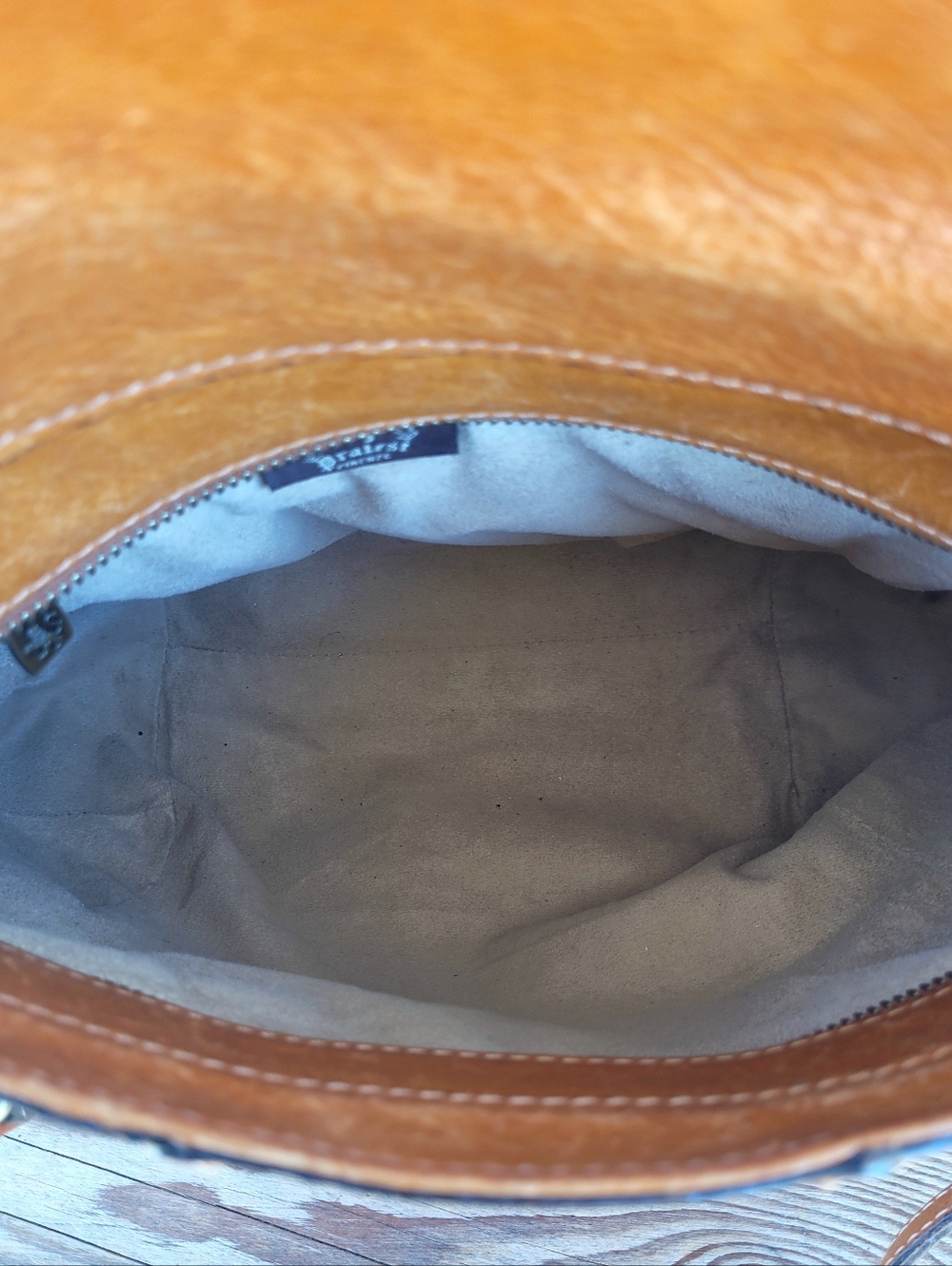 Gorgeous Pratesi Firenze Italian Leather Handbag In Cognac Brown - Picture 11 of 12